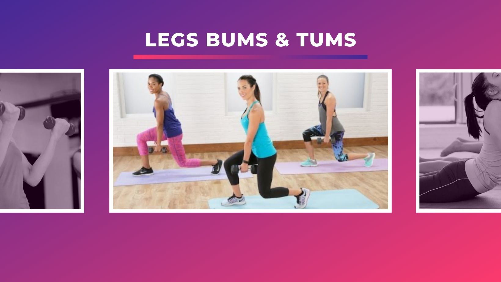 Legs, bums & tums work out